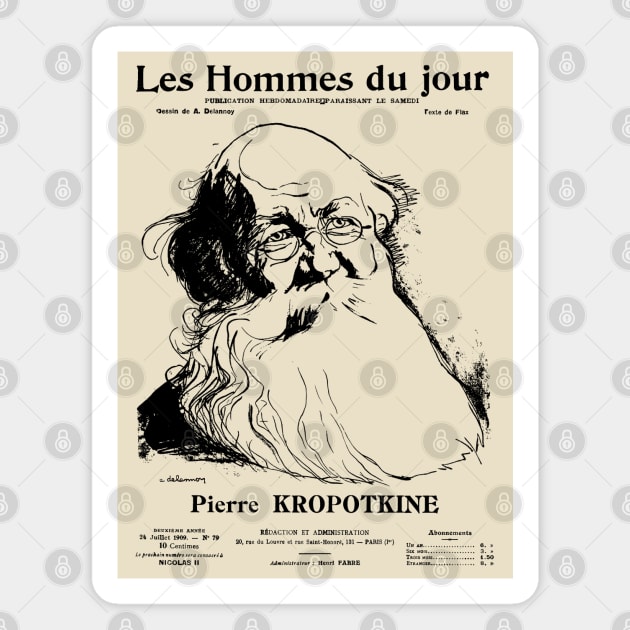 Peter Kropotkin Les Hommes du Jour Cover - Anarchist, Socialist, Anarcho-Communist, Philosopher Magnet by SpaceDogLaika